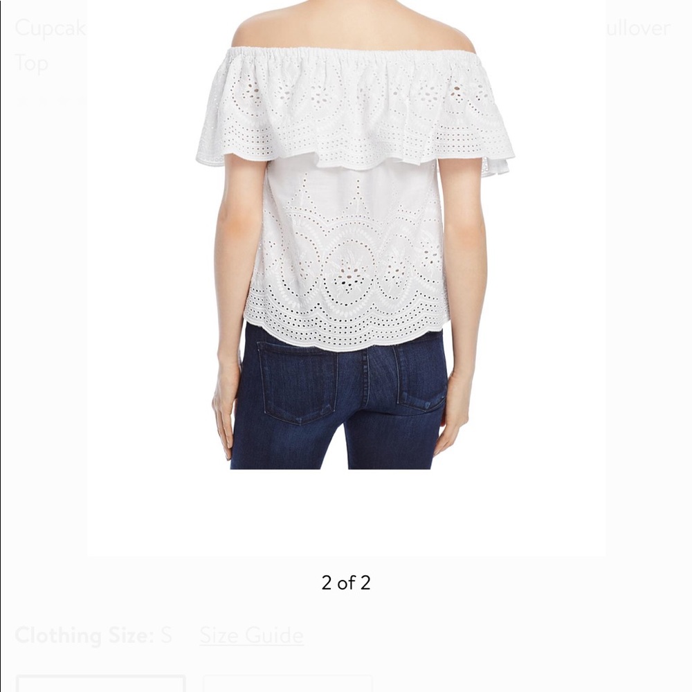 Cupcakes and cashmere off the shoulder top